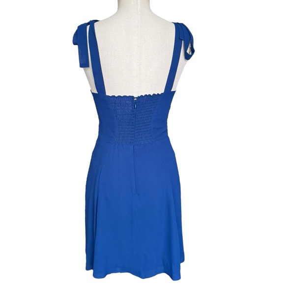 Reformation Niara Mini Dress in Caspian Blue - Picture 8 of 10